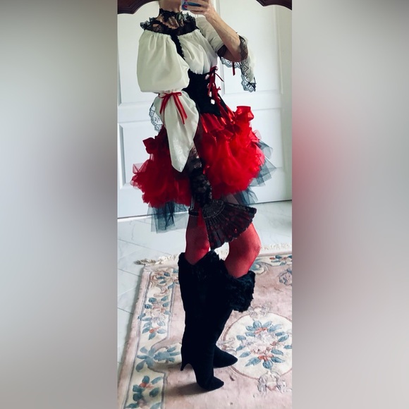 Mardi Gras pirate Buccaneer swashbuckler, renaissance, Marie Antoinnette, S-M - Picture 5 of 16